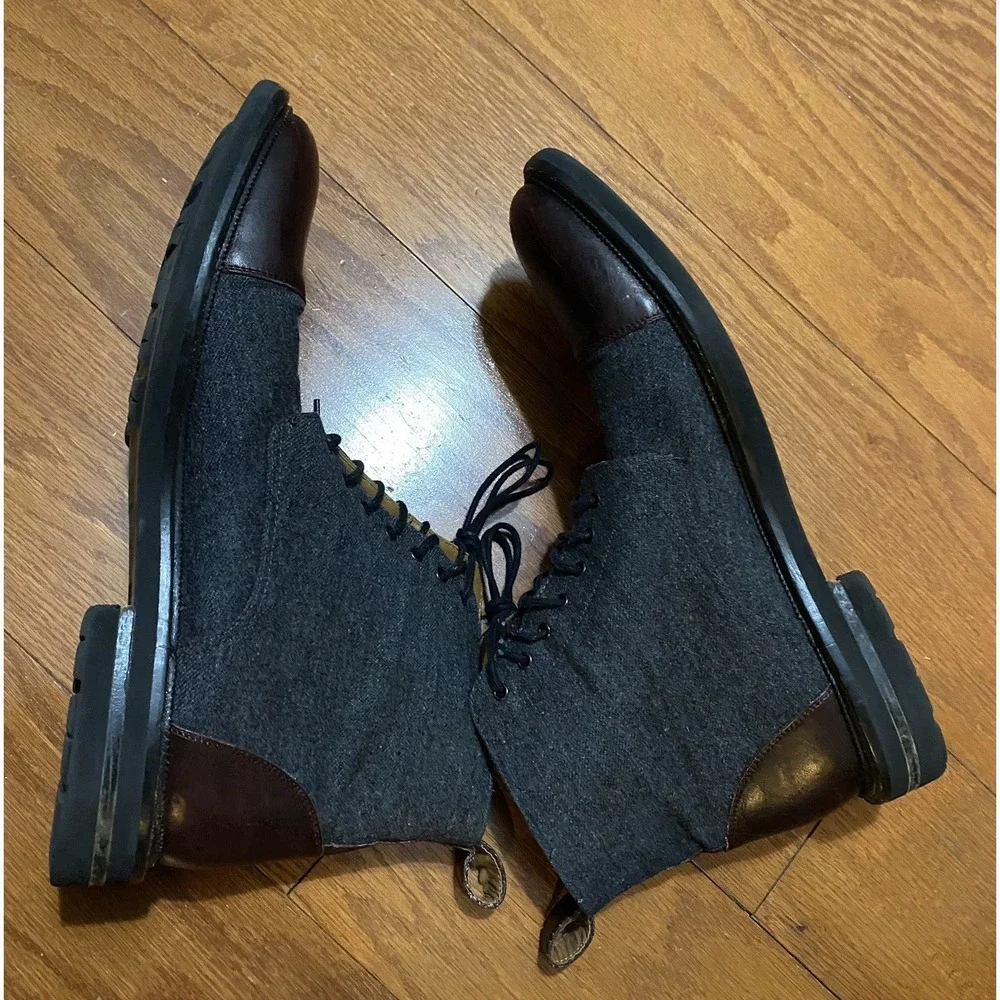 Taft Boots Handcrafted In Spain Comfort Mens Size‎ 44 (US 11) Burgundy Cap Toe